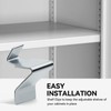 16 PCS Metal Cabinet Shelf S-Clips Compatible with Sandusky Metal