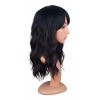 Symeiw Peluca Mezcla De Negro Marrón Ondulado 40cm Symeiw