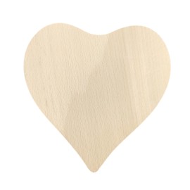 Wooden World Love Heart Cutting Board, 20cm x 21cm x 15mm, Beech Wood, Brown