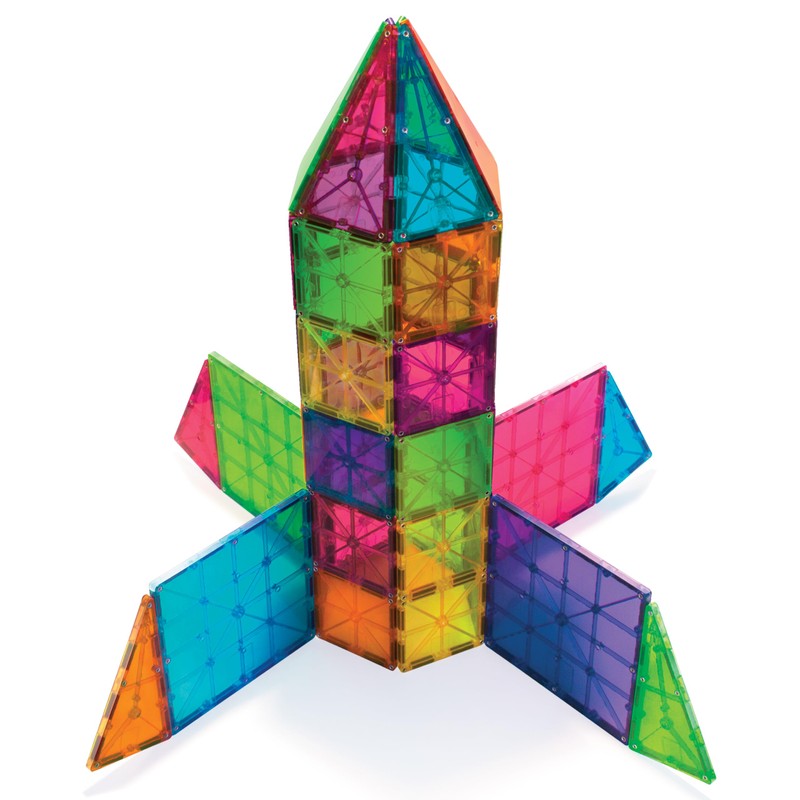 MAGNA-TILES Classic 100-Piece Magnetic Construction Set, The ORIGINAL Magnetic Building