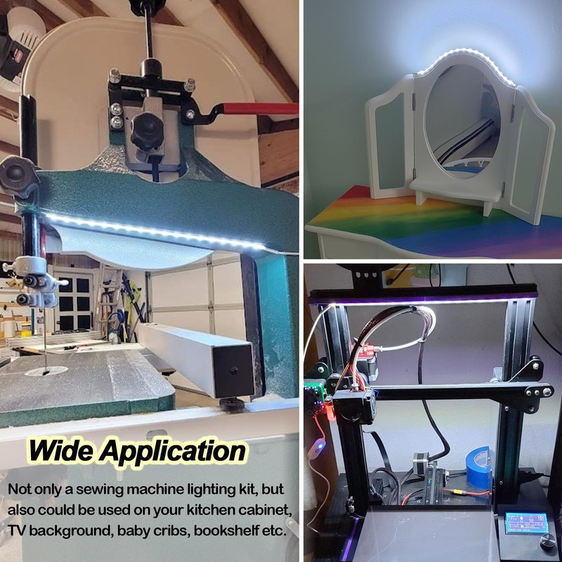 Hanbaak Sewing Machine LED Light Strip, Adhesive LED Sewing Strip