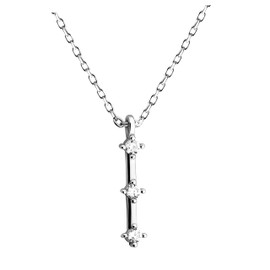 Sofia Milani - Women's Necklace 925 Silver with Zirconia Stones - Bar Pendant, Sterling silver, Cubic Zirconia