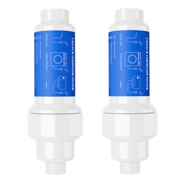 CozyCabin 2 Packs Misting System Calcium Inhibitor Filter Reusable 3/4" GHT Water Hose Filter for Garden Patio Mister, Effectively Reduce Hard Water Spots, Soften Water, Prevent Nozzles Clogging