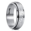 King Will 8mm Stainless Steel Silver Spinner Rings Celtic Knot