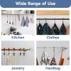 Titanker Black Shower Curtain Hooks Rings, Rust-Resistant Metal Double Glide