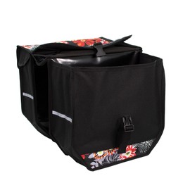 BikyBag Model T - Bicycle Double Panniers Bag Fashion Cycle Bike (Red Meadow)