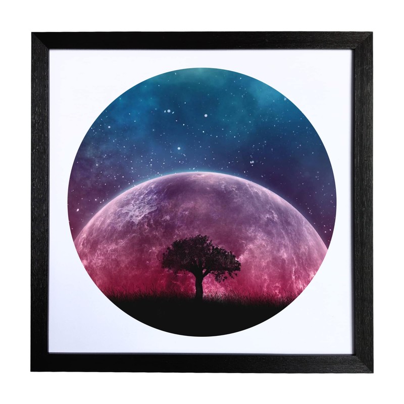 EVQUIT Square 14x14 Gallery Wall Picture frame with 12x12 Round