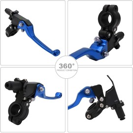 IUVWISN Pit Bike Brake Clutch Levers 1 Pair 7/8 Inch 22 mm Forged Aluminium Folding Set for 50CC-150CC YZ YZF 90/110/125/140/150cc Pit Dirt Bike ATV Mini Bike Blue