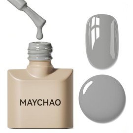 MAYCHAO- Esmalte de uñas en gel gris de 15 ml, 1 pieza, esmalte de uñas en gel, esmalte de uñas UV LED, para principiantes en manicura y salón de...  