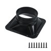 Geesatis 4 inch Duct Connector Flange,Metal Straight Pipe Flange Square