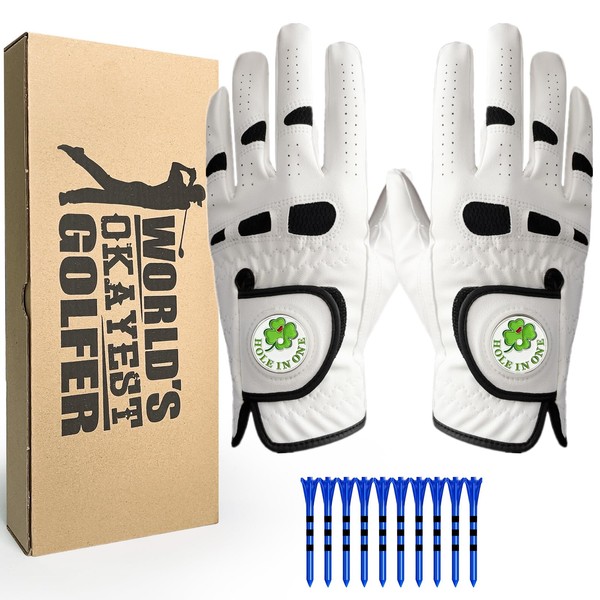 VEASAERS Men's Golf Glove Left Hand Right 1 Pair with