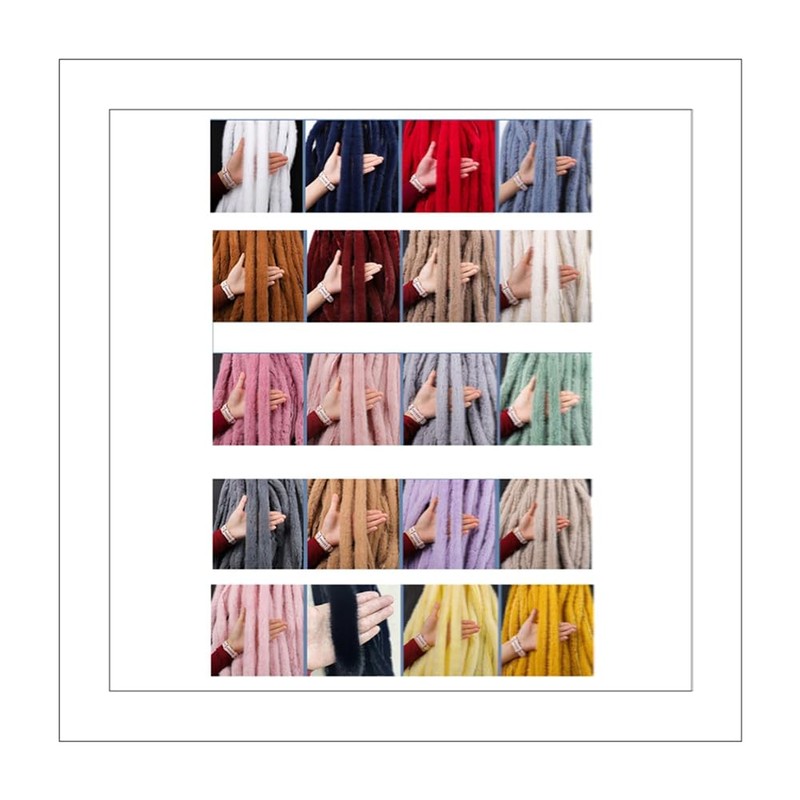 Rockreyoa Faux Fur Ribbon Faux Fur Border Fur Fabric Plush