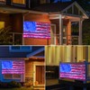 Green Convenience American Flag Lights with 420 LED String Light,2-in-1