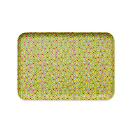 TATSU-CRAFT Yuzen Washi Tray, M, 13.0 inches (33 cm), Cherry Blossom, Konpeito Sugar, Green, Dishwasher-Safe Tray, Stylish, Plastic, Large, Large, Deep, Square, Rectangle, Western, Japanese, Modern, Interior, White, Placemat, Children's Cloth, Washable, 
