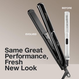 Paul Mitchell Style+ 1" Ceramic Flat Iron, Adjustable Heat Settings, For Straightening + Curling