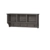 RiverRidge Home Woodbury Collection Cubbies and Hooks Wall Shelf, Dark