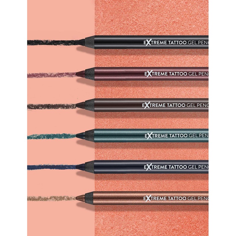 Flormar Eyeliner – Extreme Tattoo-Gelstift 001 Glitzernd Braun, 8682536028837 4700076-001,