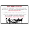 Tin Sign 20 x 30 cm Curved "Bitte Nicht füttern!"