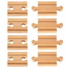 8pcs Wooden Train Track, Wooden Train Track Accessories, Train Railway