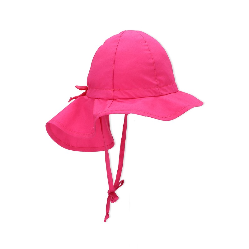 Sterntaler Unisex Flapper Hat with Ties and Neck Protection, magenta,