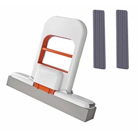 (2 count sponge heads) folding mini mop sponge absorbent no need to wash Cleaning