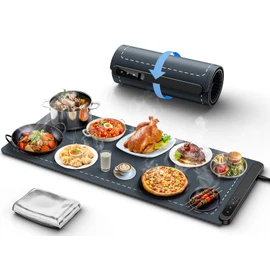 NLFDBFSH XXL 36"x16" Extra Large Warming Mat for Food (Insulated Mat Included), Food Warming Mat with 6 Temperature Settings and 6 Hour Timer, Electric Warming Trays for Buffets Party, Home Use