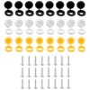 Number Plate Screws | 48pcs | 8x Black Caps |