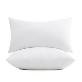 puredown® 12x20 Pillow Inserts, 2 Pack Fluffy Soft Lumbar Pillows Filled with Plump Stuffer, Rectangle Decorative Pillows for Couch, Sofa, Bed and Home Decor