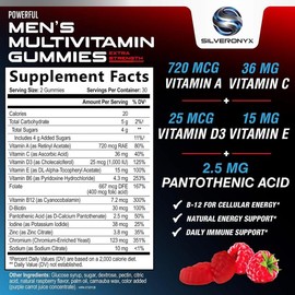 Multivitamin for Men – Daily Men's Multivitamins & Minerals with Vitamin D, C, B12, Zinc for Energy, Memory, Focus & Immune Support