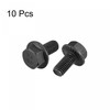 sourcing map M8-1.25x16mm Hex Serrated Flange Bolts 10.9 Grade Carbon