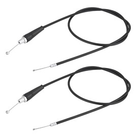 Clutch Cable Replacement, 2 Pieces Motorcycle Throttle Cable Replacement, 1.1m, Black, for 50cc, 90cc, 110cc, 125cc & 140cc-250CC 4-stroke bikes