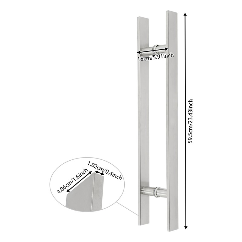 TFCFL 24 Inch Push Pull Door Handle, Long Double-Sided H