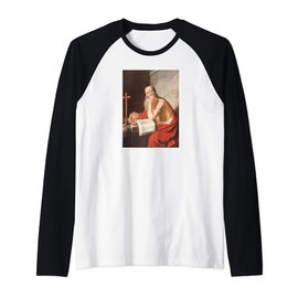 Saint Jerome Painting Raglan Baseball Tee