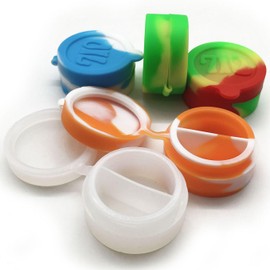 KUVIS 10ml Silicone Wax Containers Non-stick Concentrate Jars Multi Use (3)