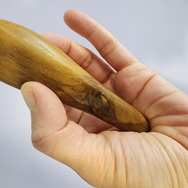 Juniper Wood Gua Sha Massage Stick for Shoulder, Body & Hand Acupressure Stick Bat Type 2ea