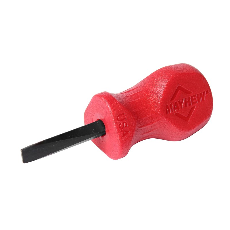 Mayhew Tools 27320 USA Slotted Screwdriver, Red, 1/4-Inch x 1-1/2-Inch