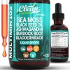 Clean Nutra Organic Sea Moss Drops with Black Seed, Ashwagandha