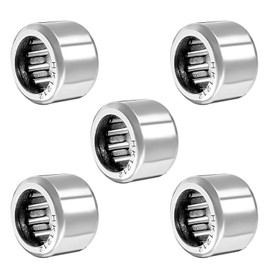 METALLIXITY HK1212 Needle Roller Bearings 12mm ID x 18mm OD x 12mm Height 5 Packs, Chromium Steel Open End Thrust Bearing - for Industrial Machinery and Equipment