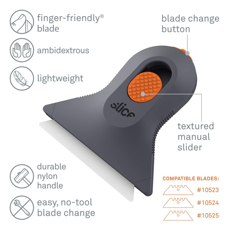 Slice 10594 Mini Scraper, Ceramic, Lasts 11x Longer Than Steel,