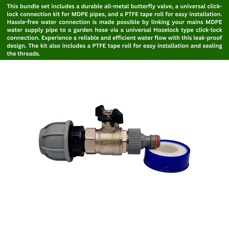 Upgrade Your Water Supply with MDPE to Click-Lock Butterfly Valve