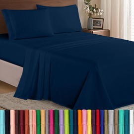 Elegant Comfort Lujoso juego de suaves sábanas, 1500 hilos calidad egipcia, resistente a las arrugas y a la decoloración, bolsillo profundo de hasta  