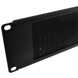 kenable Brush Plate/Panel Cable Management 2U for 19 inch Data Cabinet in Black