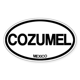 CafePress Cozumel Oval Car Bumper Sticker