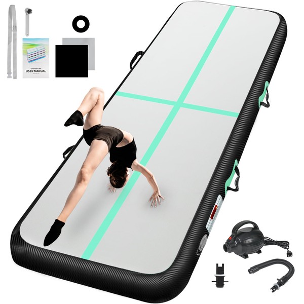 16FT Inflatable Air Gymnastics Mat Gymnastics Track Training Mats Yoga