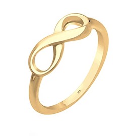 Elli 0608642913 _54 Women's Ring Gold-Plated 925 Silver Infinity Size 58 (18.5) - 0604290115_58