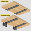 12 Pack - 11 inch Black Hidden L Shelf Bracket