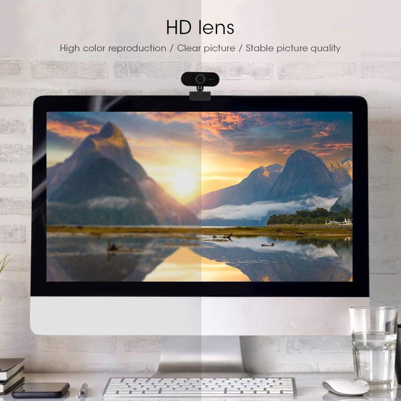 Webcam, 360 Degree Rotation 1080P Webcam For Pc Camera For