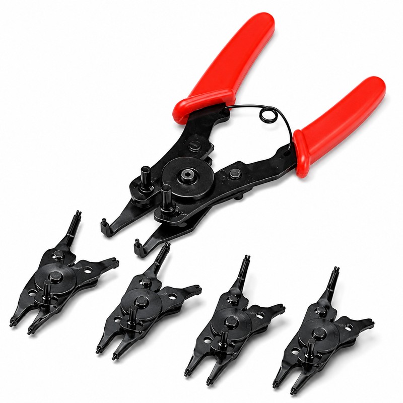 4-in-1 Circlip Pliers Set for Ring Repairs – Interchangeable Snap
