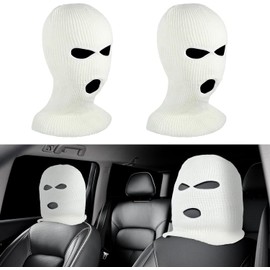 DINGFENG Pack of 2 Car Seat Covers Car Headrest for Car Seats, Car Accessories Funny Headrest Cover Set, Universal Car Headrest Cover, Headgear for Car Seats, Funny Headrest Covers