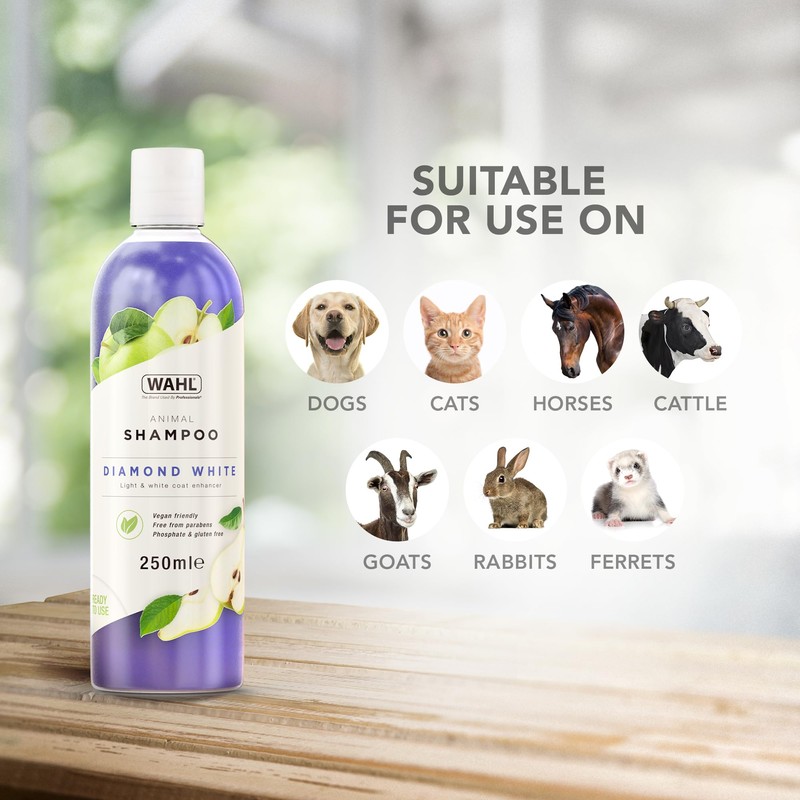 WAHL Diamond White Shampoo, Dog Shampoo, Shampoo for Pets, Natural